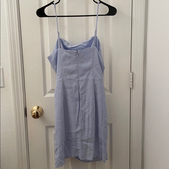 Light Blue Wrap Dress - Picture 2 of 3